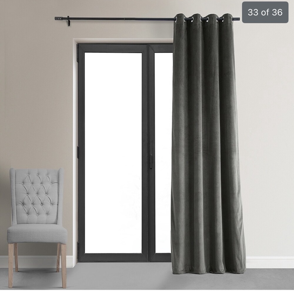Exclusive Fabrics Signature Blackout Velvet Grommet Curtain Panel